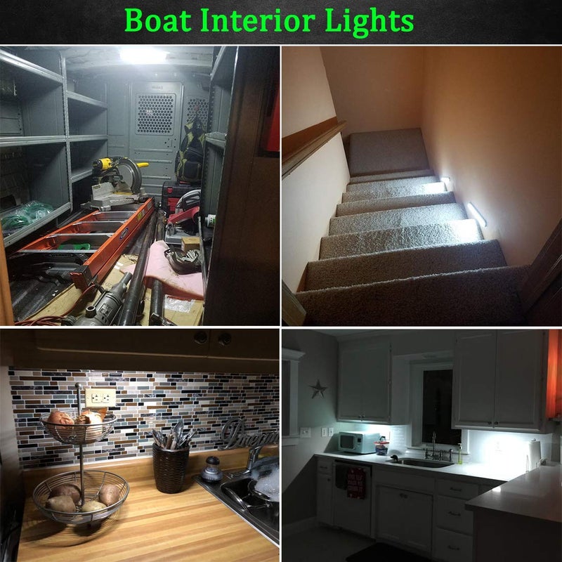Boaton Marine Navigation Lights - Night Fishing, No Drilling Adhesive Install, Courtesy & Interior Lights for Pontoon, Bass, Jon, Jet Ski, Kayak, White - Image 4